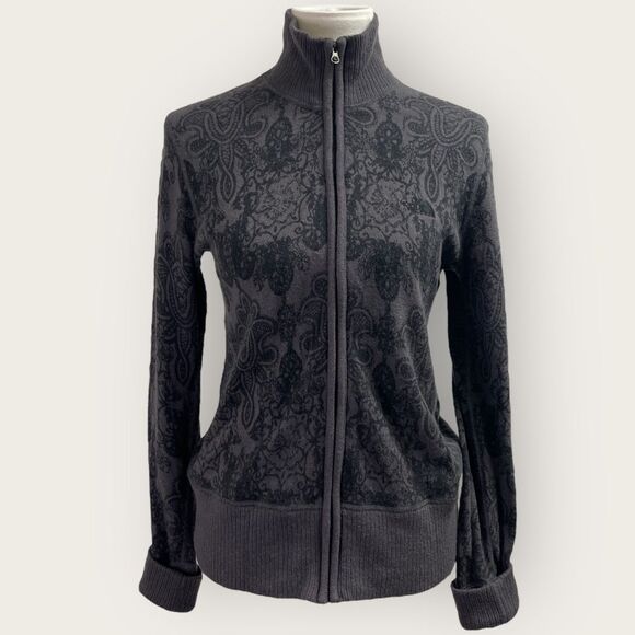 The North Face Wool blend Cardigan Sweater Jacket, Medium. full zip grey gray - Picture 1 of 13